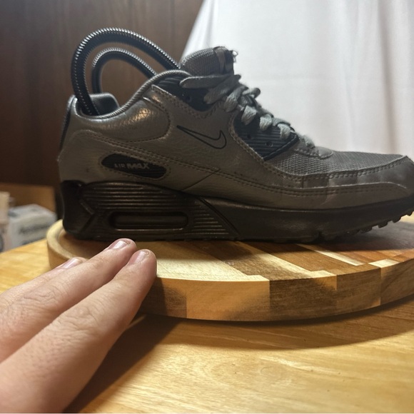 Nike Air Max 90  multi swoosh  smoke grey Mandarin  5.5Y = women’s 7 - Picture 6 of 7